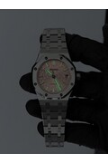 Custom Seiko Mod • Pink Dimple Dial Silver AP • 37mm
